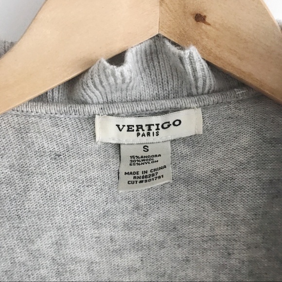💛 SALE Vertigo Paris Gray Wool Blend Sweater - Picture 5 of 8